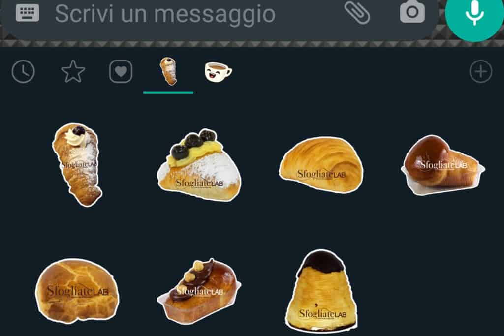 Stickers Sfogliatelab per Whatsapp